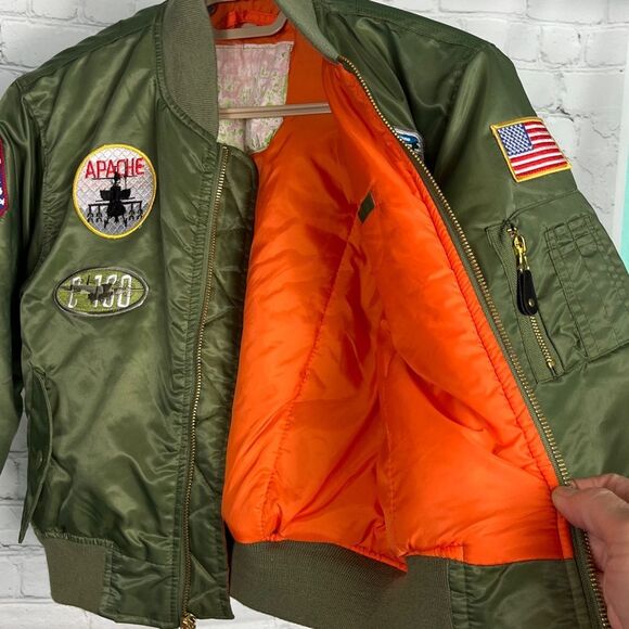 Kids Aviator Jacket for Authentic Top Gun Halloween costume Ck measurements - Picture 7 of 8